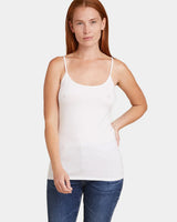 Majestic Filatures Soft Touch Spaghetti Strap Tank Blanc