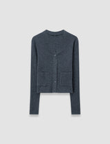 Joseph Merino Rib Cardigan Smoke