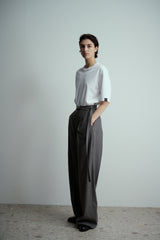 UJOH Wide Slate Grey Pinstripe Pants
