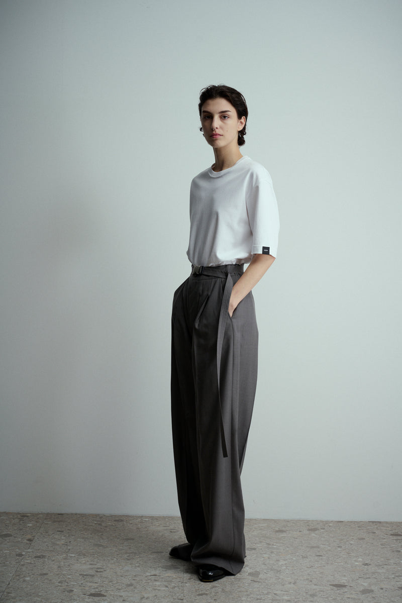 UJOH Wide Slate Grey Pinstripe Pants