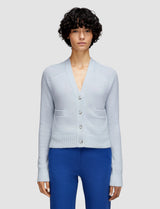 Joseph Open Cashmere Cardigan Oxford Blue