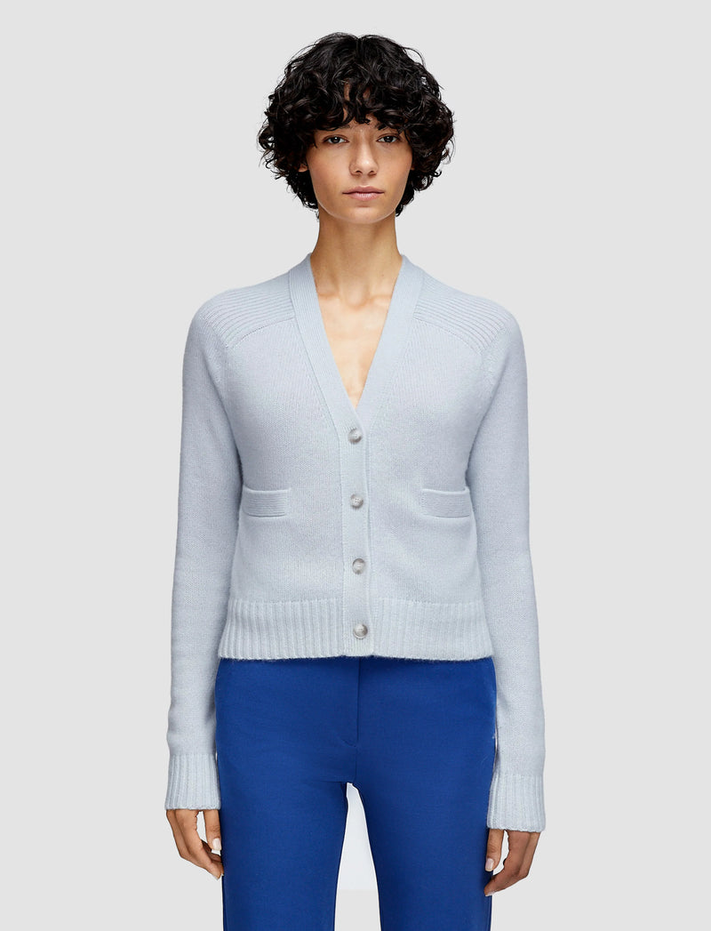 Joseph Open Cashmere Cardigan Oxford Blue