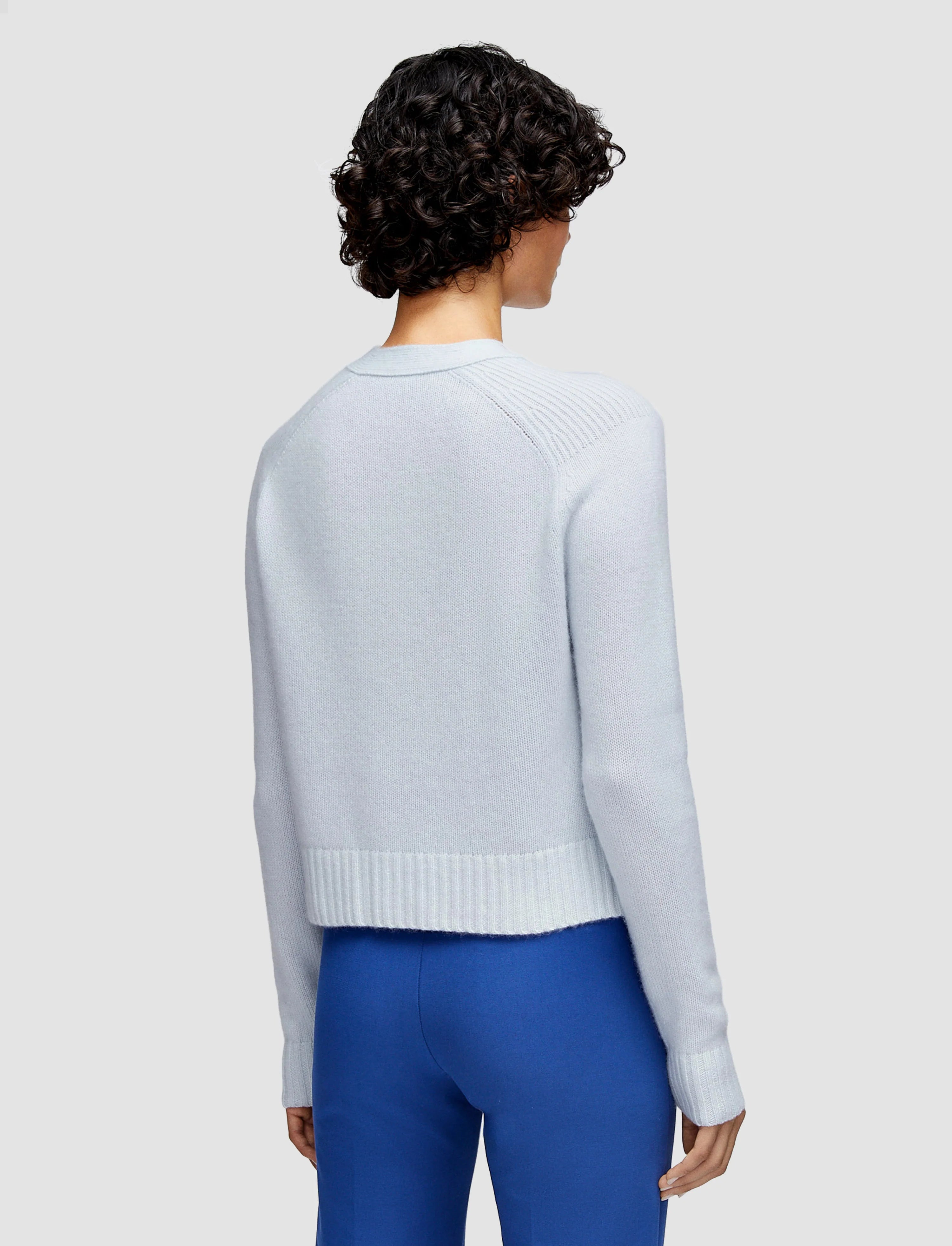 Joseph Open Cashmere Cardigan Oxford Blue