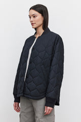 Velvet Black Carie Quilted Jacket