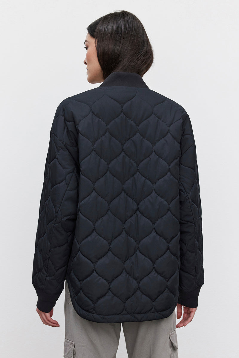 Velvet Black Carie Quilted Jacket