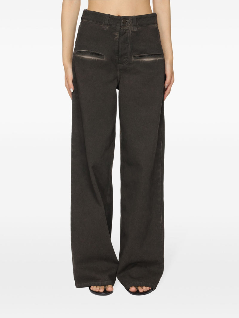 Uma Wang Ball Jeans Brown