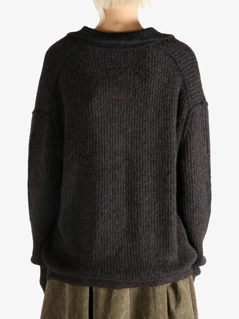 Uma Wang Polo Sweater Brown/Black