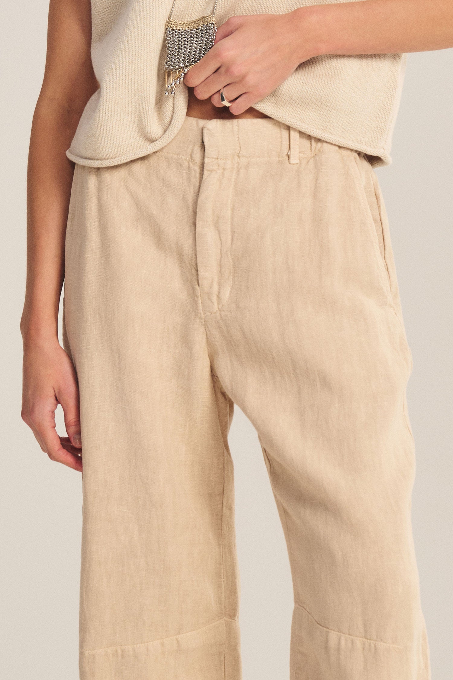 Velvet Taylor Heavy Linen Pants | Sand Castle
