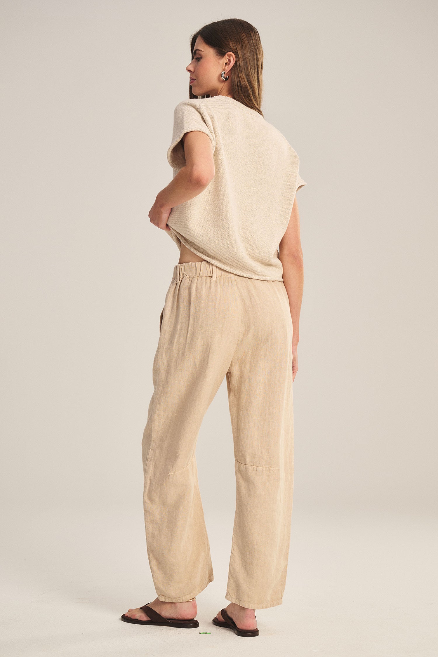 Velvet Taylor Heavy Linen Pants | Sand Castle