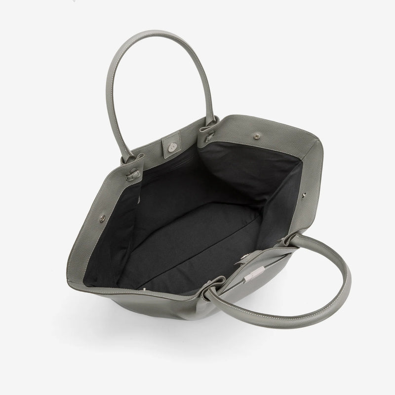 DeMellier New York Bag Small Grain Stone Grey