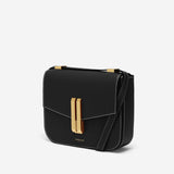 DeMellier Vancouver Black Leather Bag/ Ecru Stitch