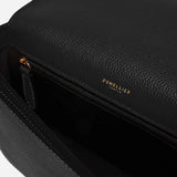 DeMellier Vancouver Black Leather Bag/ Ecru Stitch