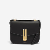 DeMellier Vancouver Black Leather Bag/ Ecru Stitch