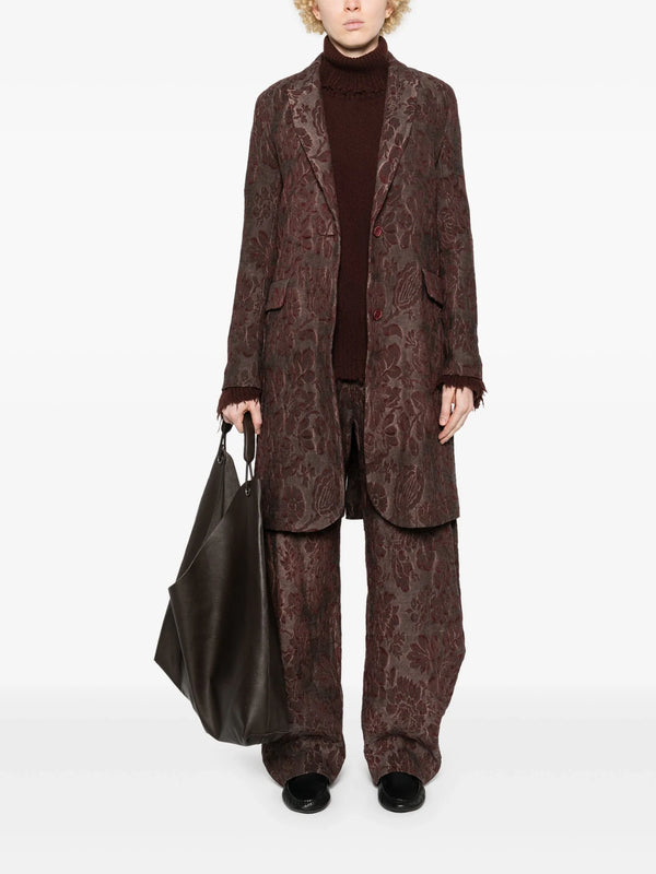 Uma Wang Katia Jacket Dark Red Jacquard