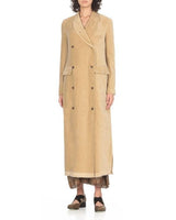 Uma Wang Cigna Velvet Coat Tan