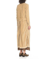 Uma Wang Cigna Velvet Coat Tan