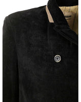 Uma Wang Cigna Velvet Coat Black