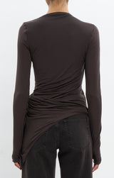 Helmut Lang Twist Top | Dark Roast