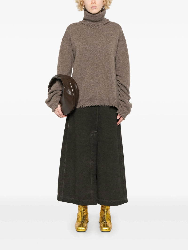 Uma Wang Denim Jane Skirt Brown