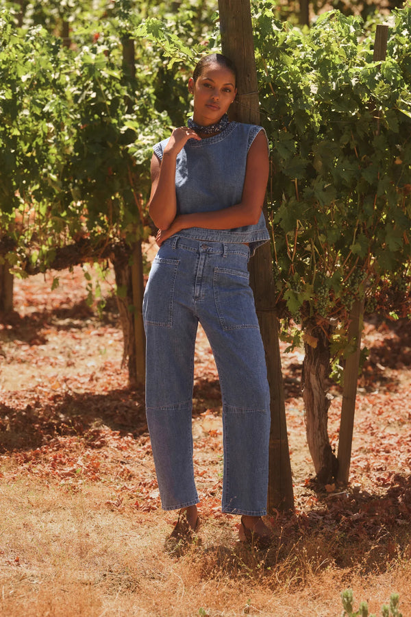 Velvet Loren Denim Top