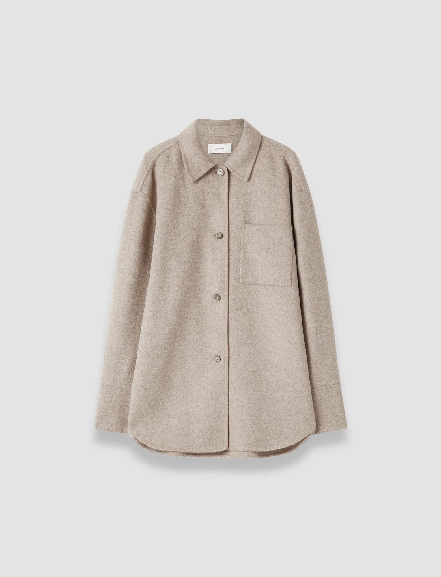 Joseph Wada Double Face Cashmere Shirt Jacket | Powder Melange