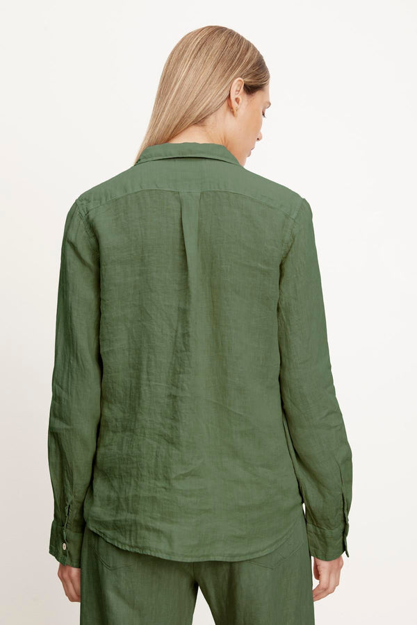 Velvet Natalia Basil Linen Shirt