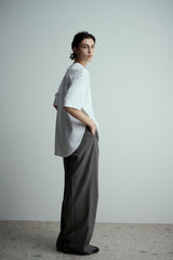 UJOH Wide Slate Grey Pinstripe Pants
