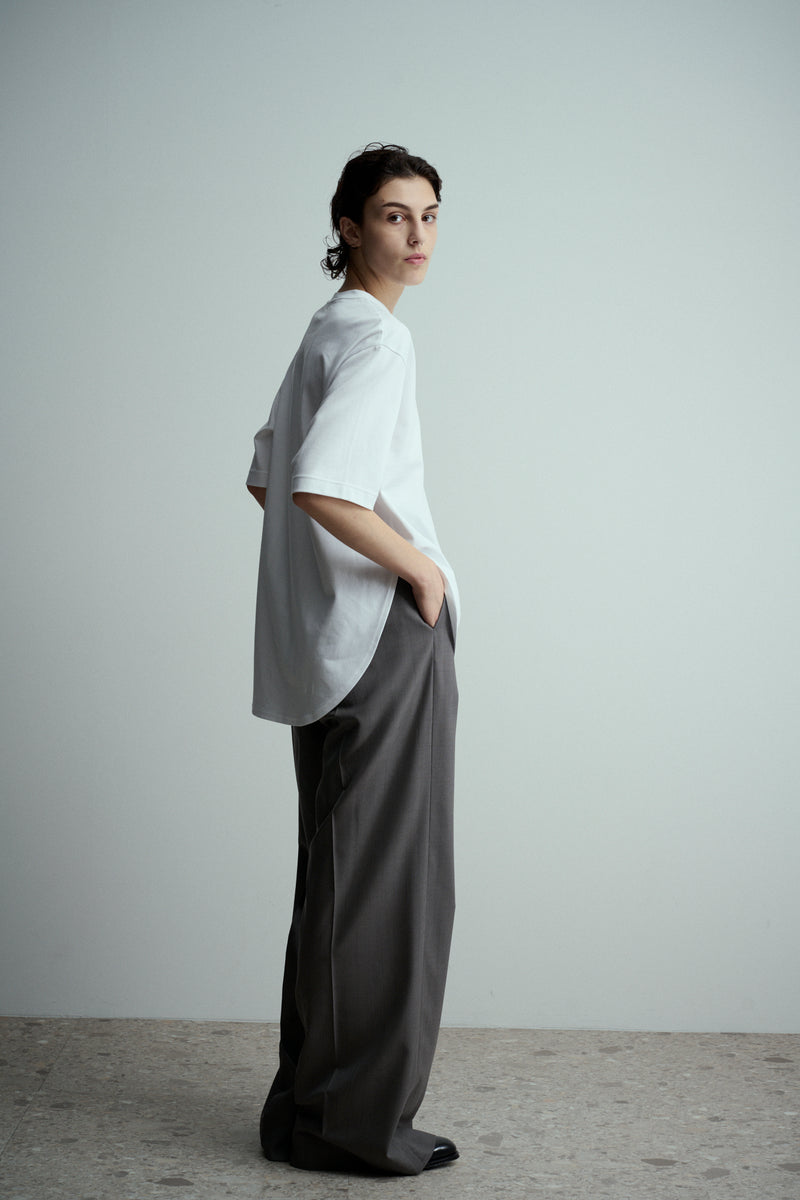 UJOH Wide Slate Grey Pinstripe Pants