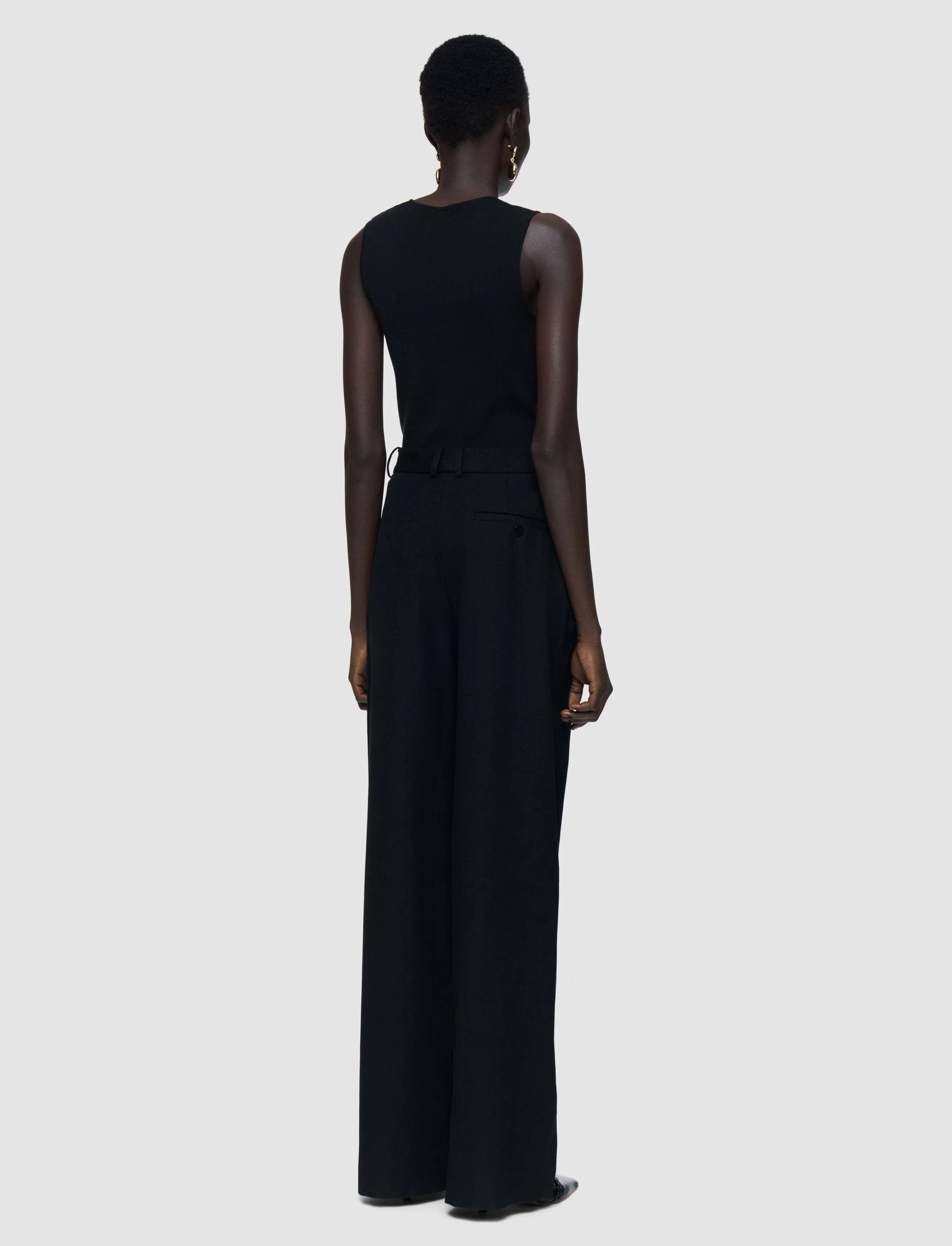 Joseph Yukio Gabardine Stretch Trousers | Black