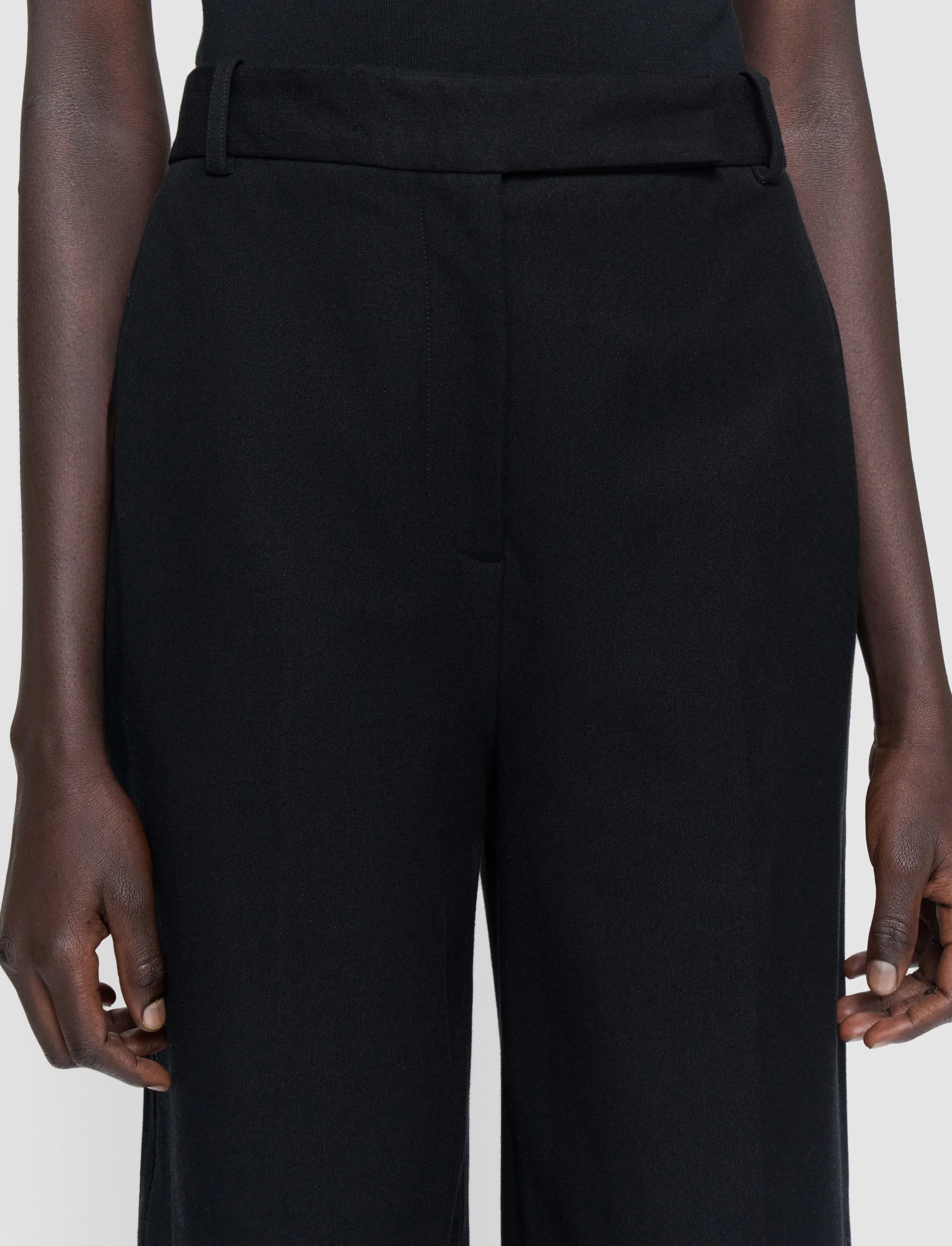 Joseph Yukio Gabardine Stretch Trousers | Black