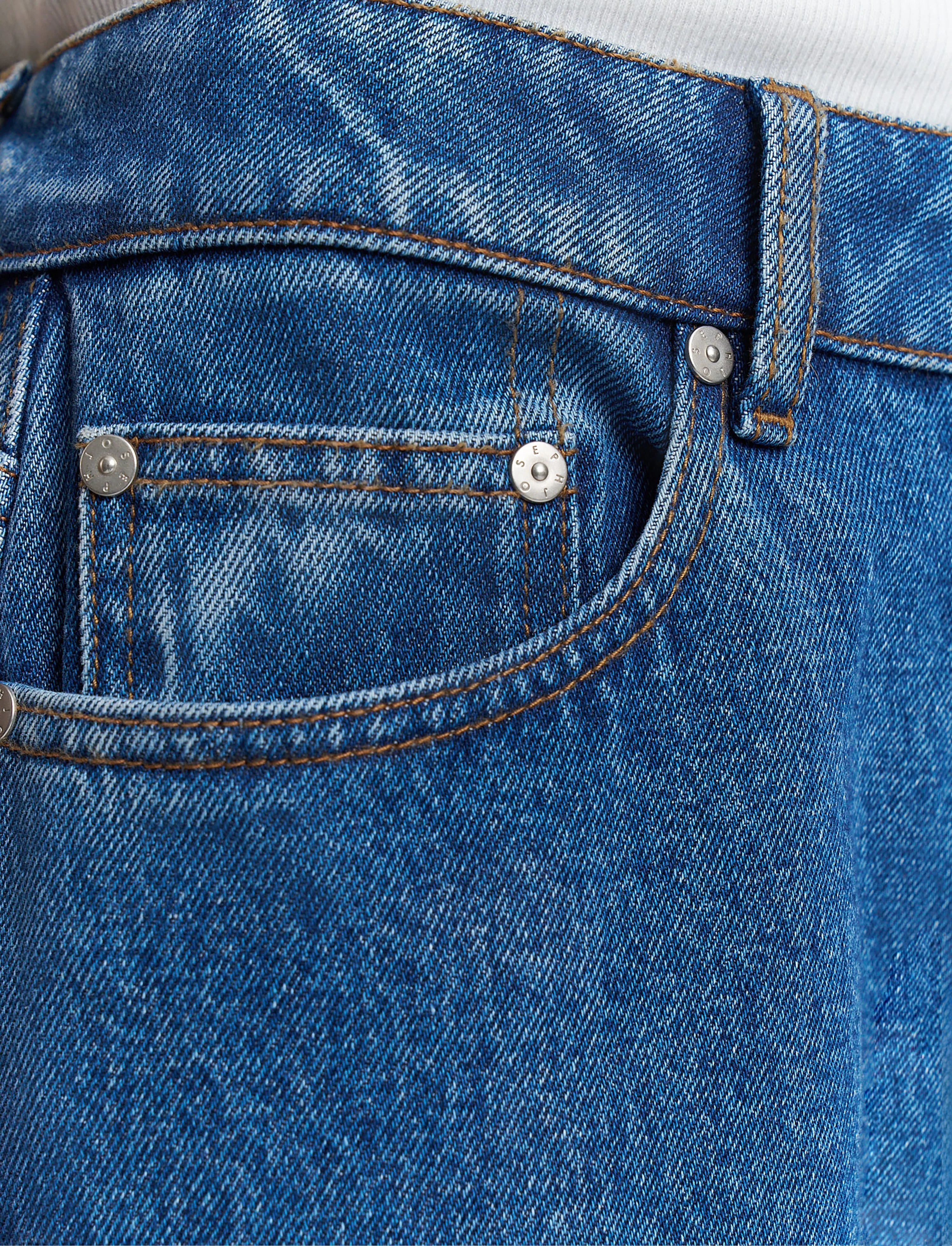 Joseph Zamtam Washed Denim Jeans | Mid Blue