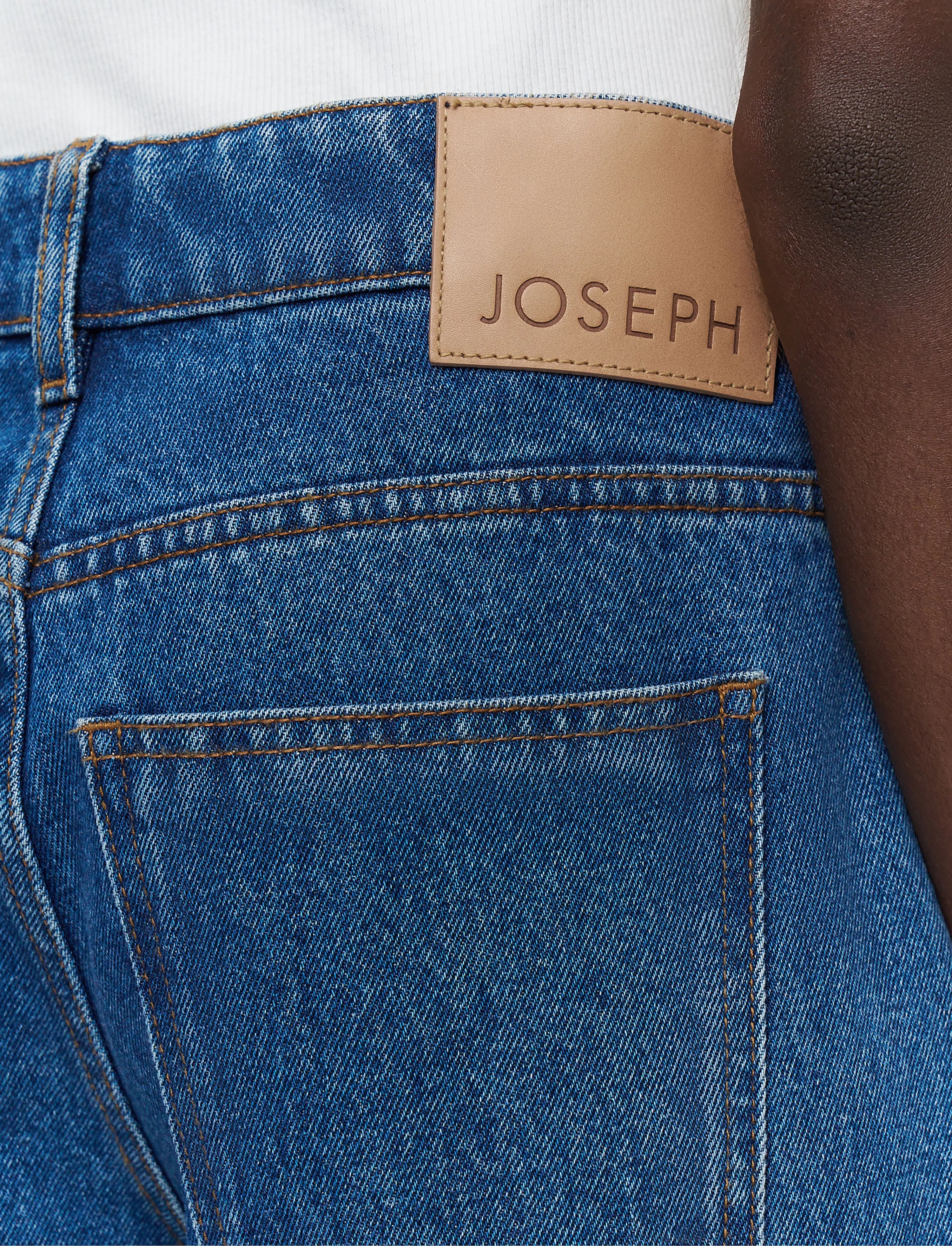 Joseph Zamtam Washed Denim Jeans | Mid Blue