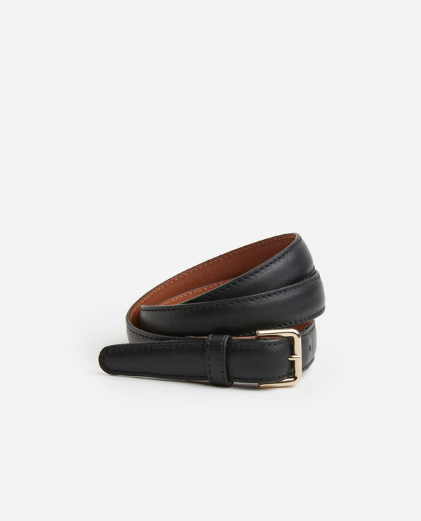 Flattered Barbara Leather Belt | Black