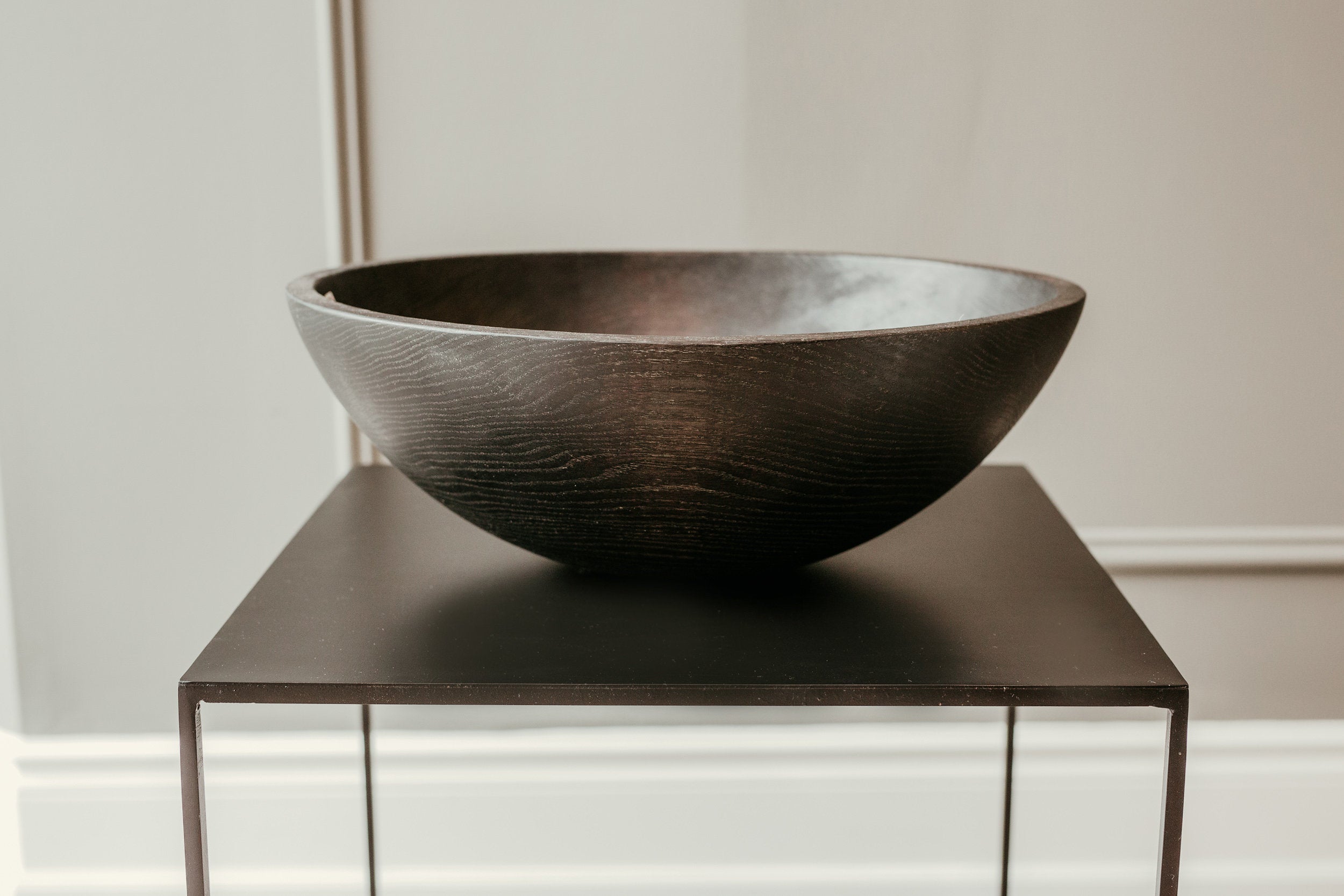 Black Ebonized Round Bowl