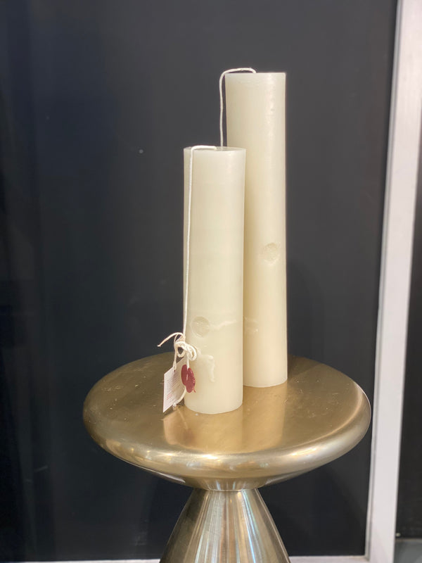 Round Pillar Candle Natural Solid 12"