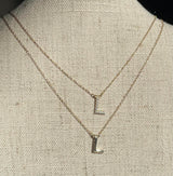 Loveli Solid Gold Initial Necklace